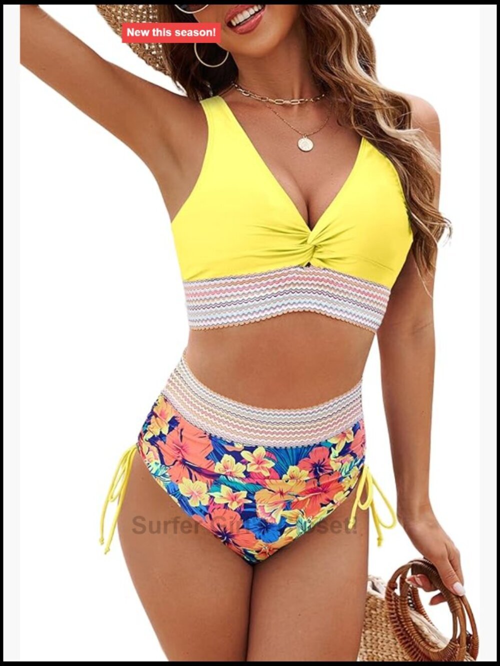 High Waisted Bikini Set Tummy Control Bathing Suit Two Piece Swimwear